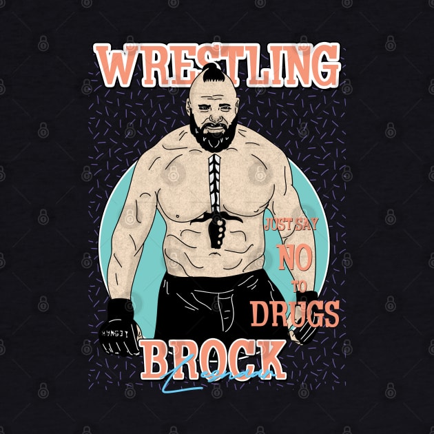 Artwork Brock Lesnar Aesthetic Wrestling by Pinjem Seratus